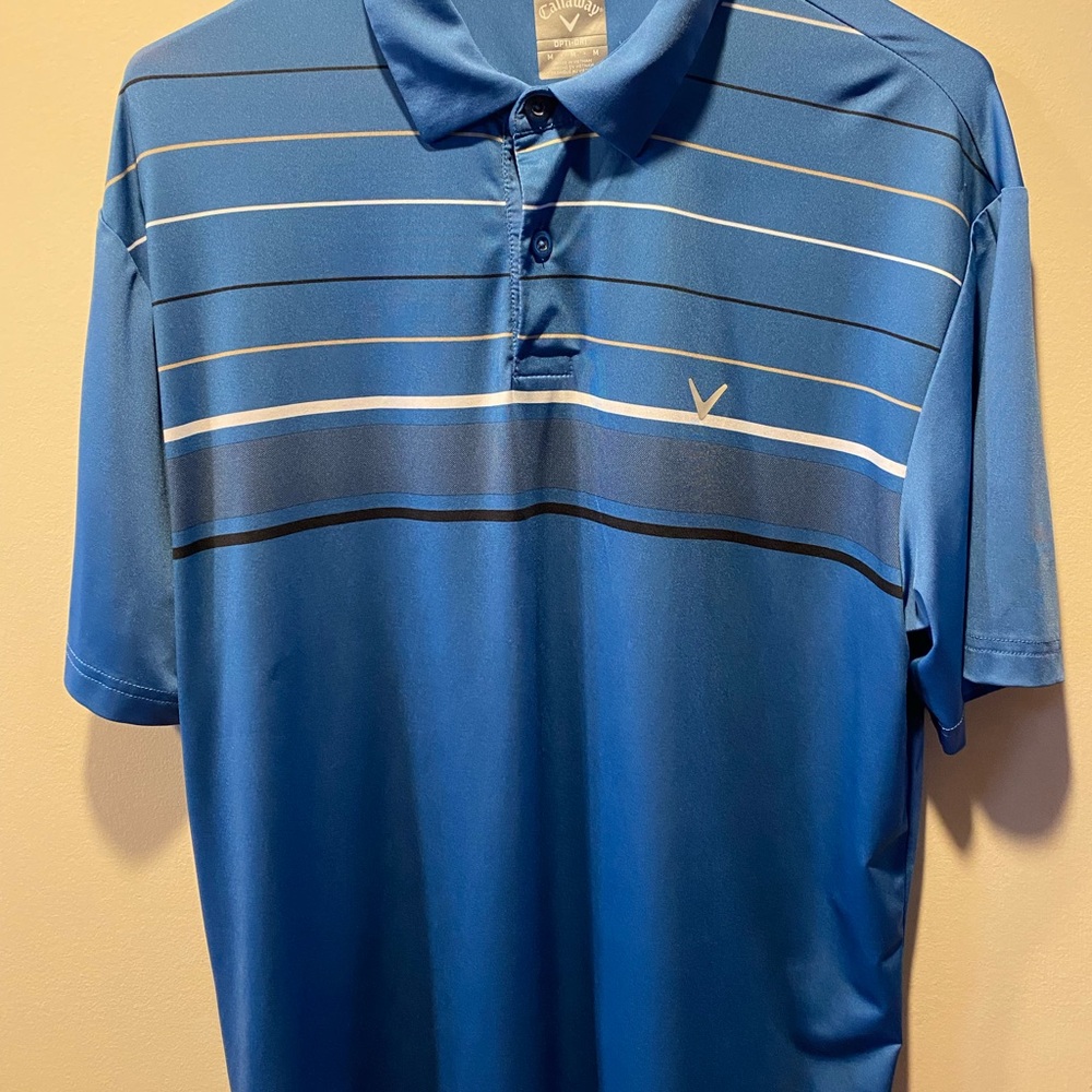 Callaway Men's Polo Shirt in Blue with Stripes